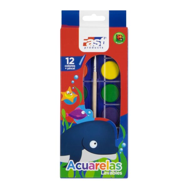 Acuarelas Fast 12 Colores