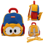 MOCHILA EDISON GATO AZUL AMARILLO